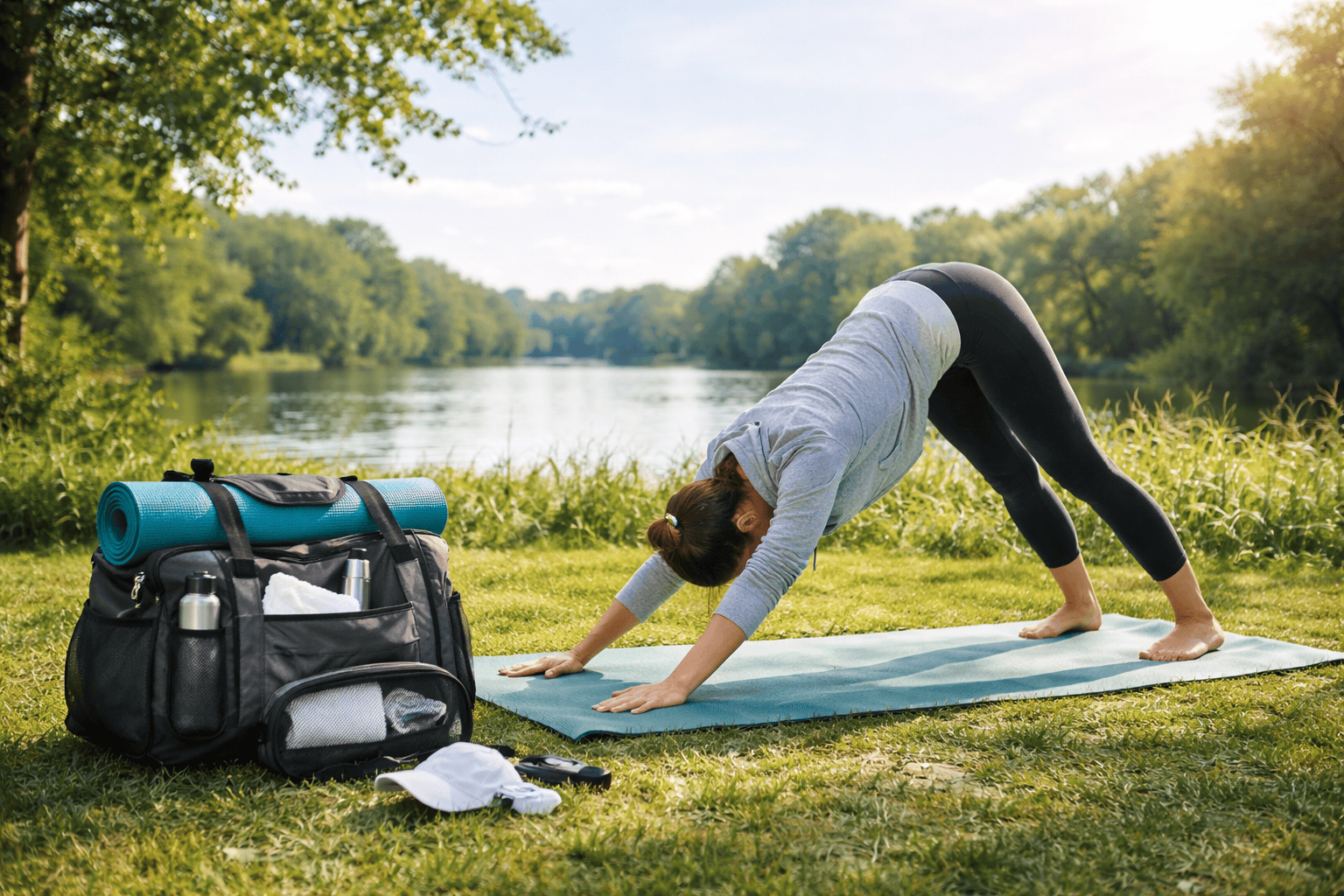 Yogatasche in der Natur