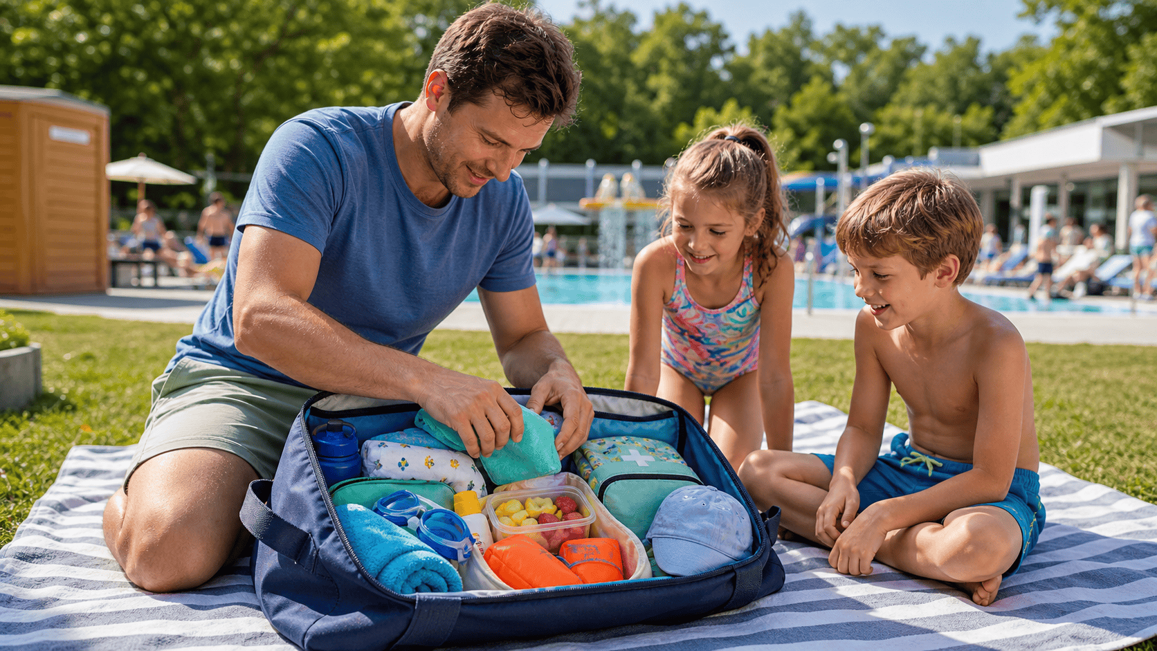 Schwimmtasche packen