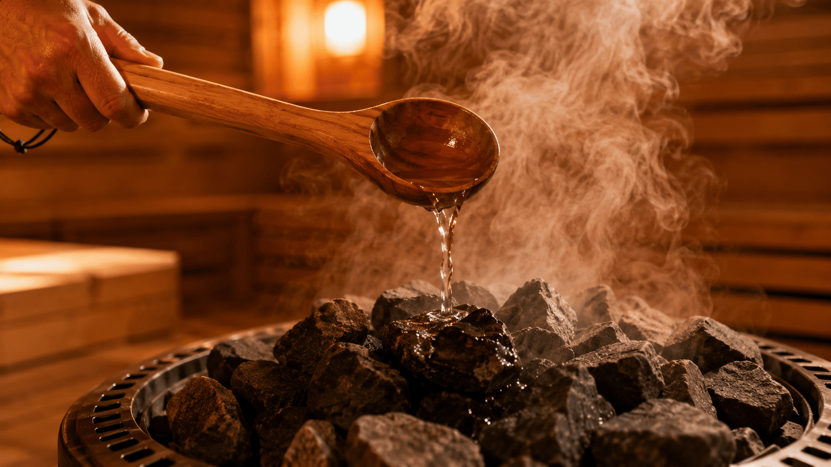 Aufguss in der Sauna