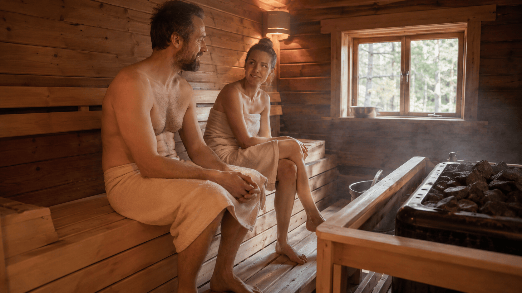 In der Sauna