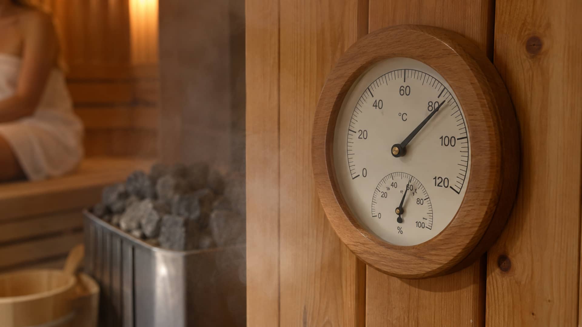 Sauna Thermo- und Hygrometer